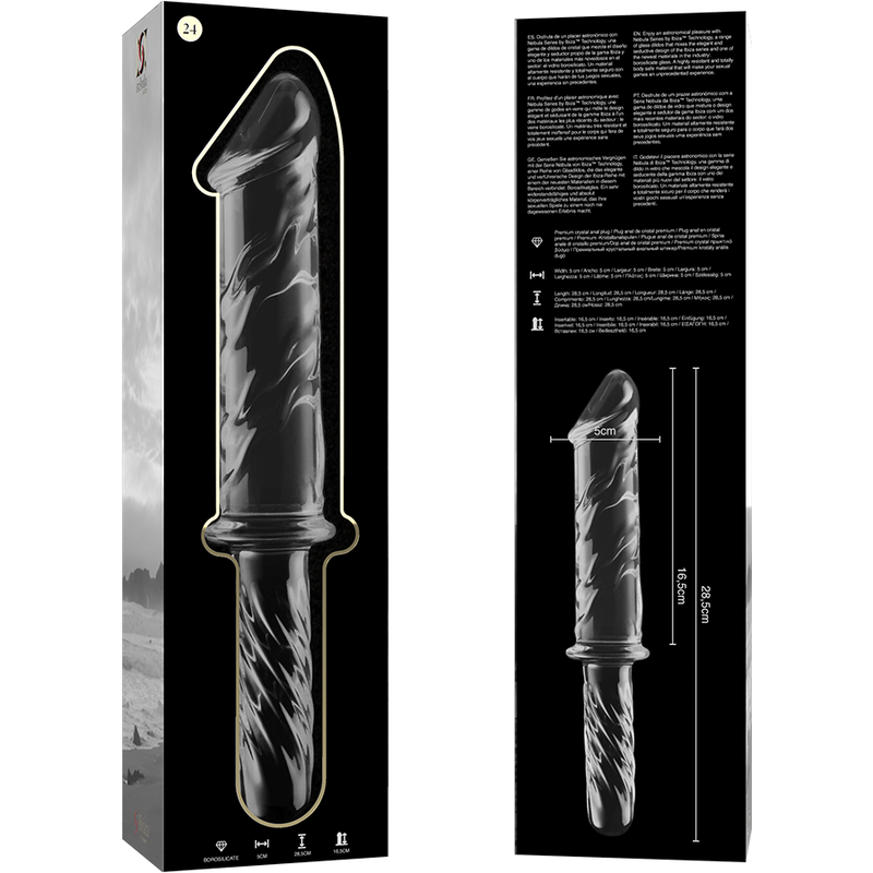 Nebula Series By Ibiza - Modèle 24 Gode En Verre Borosilicate Clair 28.5 Cm -O- 5 Cm - Image 4