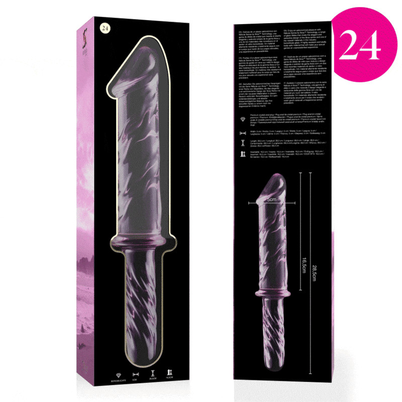 Nebula Series By Ibiza - Modèle 24 Gode En Verre Borosilicate Clair 28.5 Cm -O- 5 Cm - Image 5