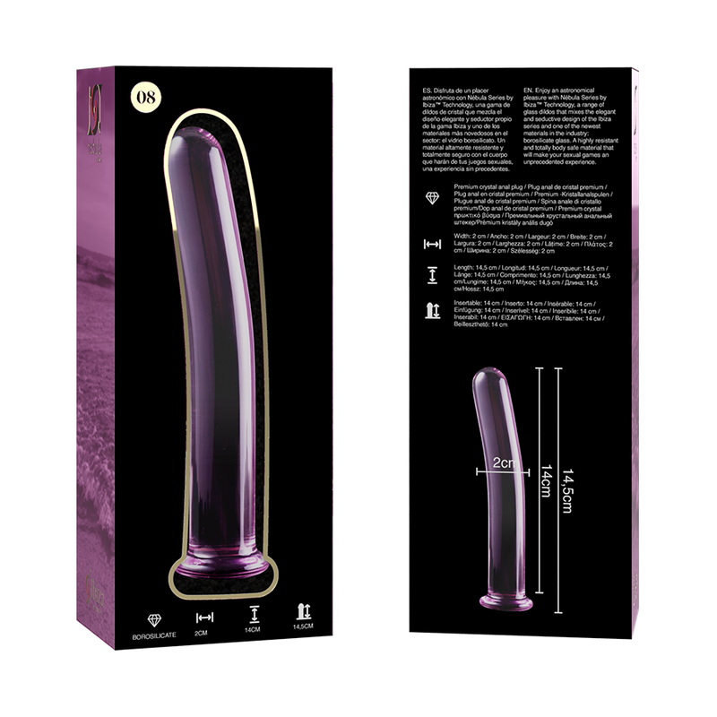 Nebula Series By Ibiza - Modèle 8 Gode En Verre Borosilicate Clair 14.5 Cm -O- 2 Cm - Image 9