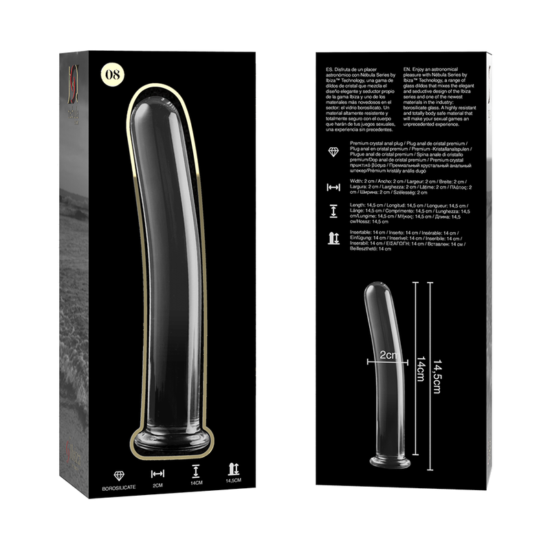 Nebula Series By Ibiza - Modèle 8 Gode En Verre Borosilicate Clair 14.5 Cm -O- 2 Cm - Image 4