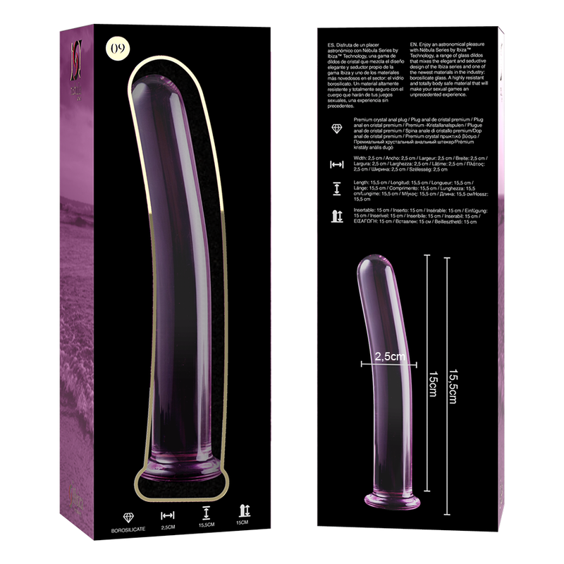 Nebula Series By Ibiza - Modèle 9 Gode En Verre Borosilicate Clair 15.5 Cm -O- 2.5 Cm - Image 9