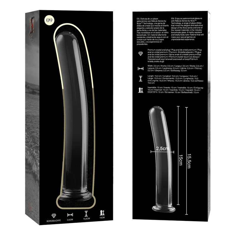 Nebula Series By Ibiza - Modèle 9 Gode En Verre Borosilicate Clair 15.5 Cm -O- 2.5 Cm - Image 4