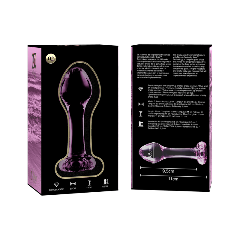 Nebula Series By Ibiza - Plug Anal Modèle 2 Verre Borosilicate Clair 11 Cm -O- 3.5 Cm - Image 9