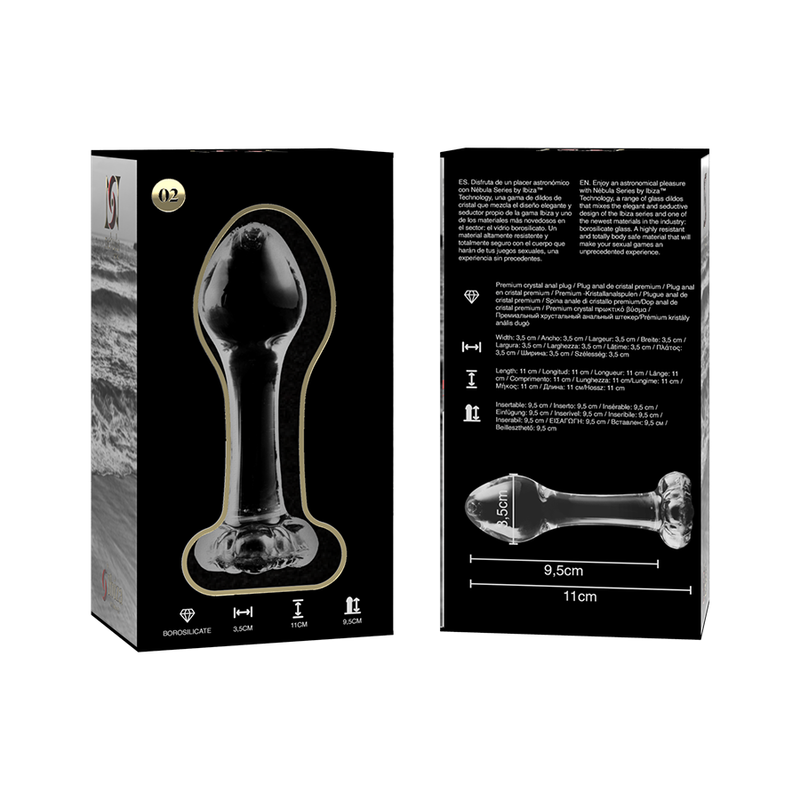 Nebula Series By Ibiza - Plug Anal Modèle 2 Verre Borosilicate Clair 11 Cm -O- 3.5 Cm - Image 4