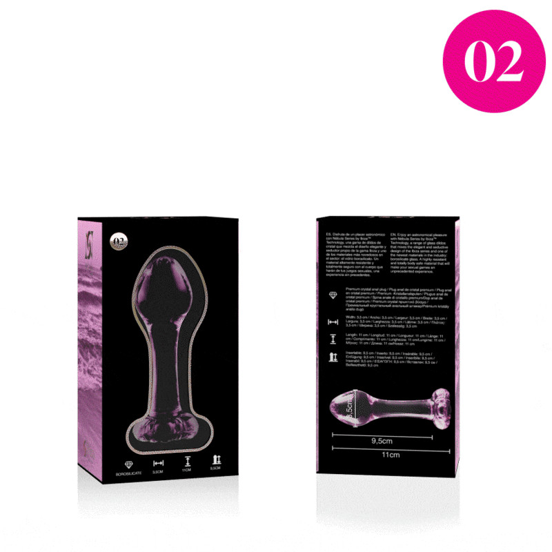 Nebula Series By Ibiza - Plug Anal Modèle 2 Verre Borosilicate Clair 11 Cm -O- 3.5 Cm - Image 5