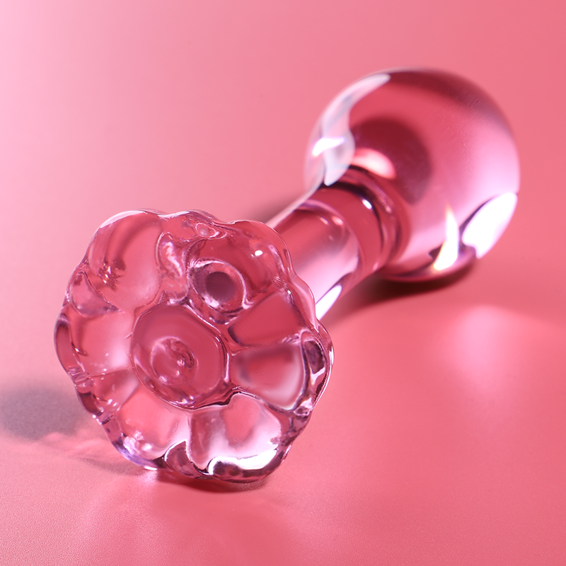 NEBULA SERIES BY IBIZA - MODEL 2 ANAL PLUG BOROSILICATE GLASS PINK 11 CM -O- 3.5 CM - Image 2