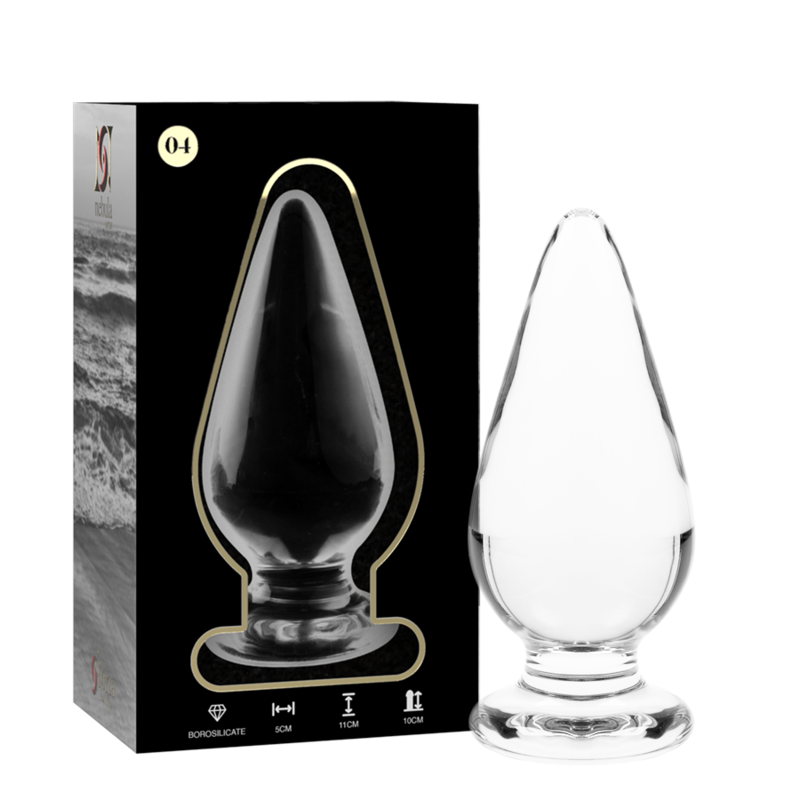 NEBULA SERIES BY IBIZA - MODEL 4 ANAL PLUG BOROSILICATE GLASS CLEAR 11 CM -O- 5 CM - Image 2