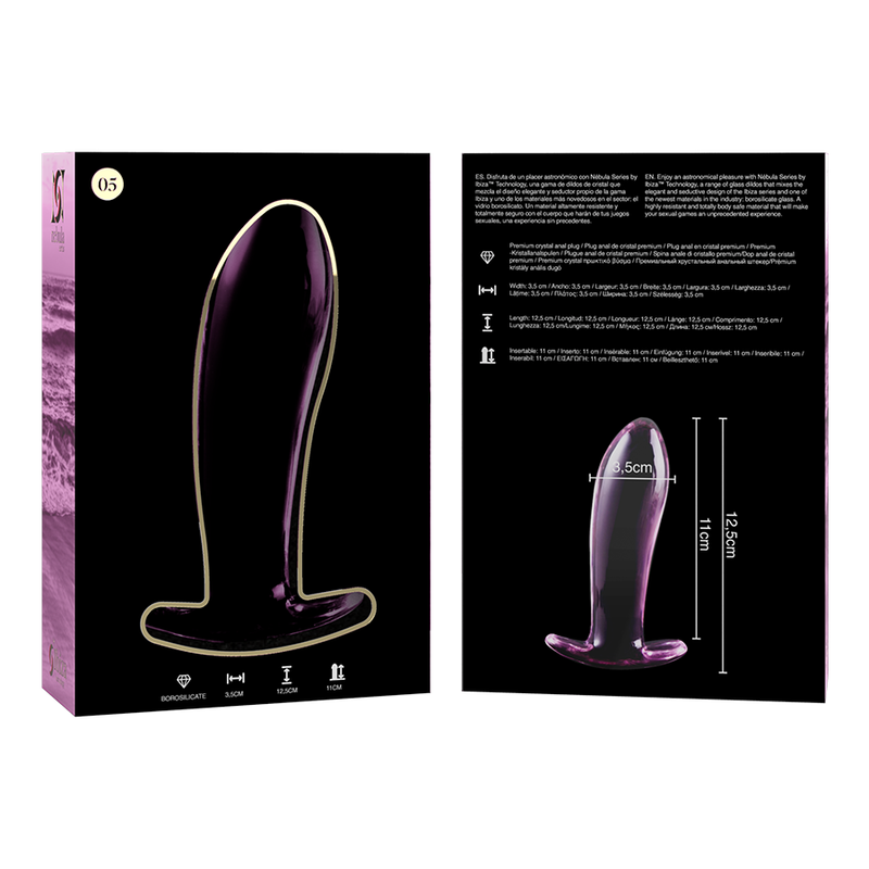 NEBULA SERIES BY IBIZA - ANAL PLUG MODEL 5 HELDERE BOROSILICAAT GLAS 12.5 CM -O- 3.5 CM - Image 10