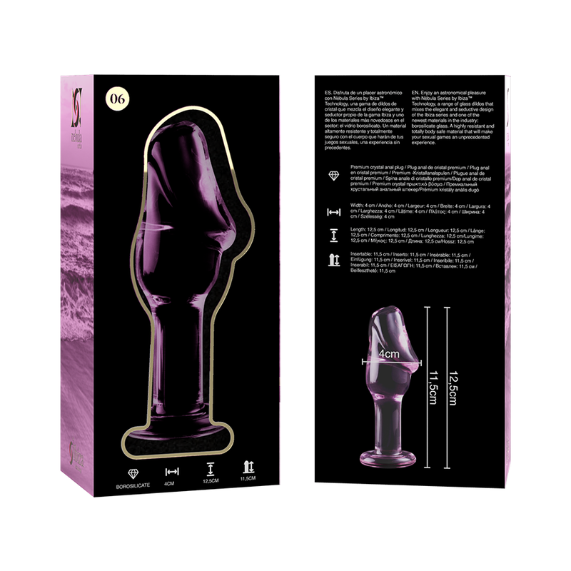 NEBULA SERIES BY IBIZA - ANAL PLUG MODEL 6 HELDERE BOROSILICAAT GLAS 12.5 CM -O- 4 CM - Image 10