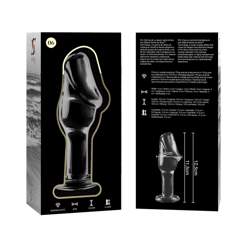 NEBULA SERIES BY IBIZA - ANAL PLUG MODEL 6 HELDERE BOROSILICAAT GLAS 12.5 CM -O- 4 CM - Image 5