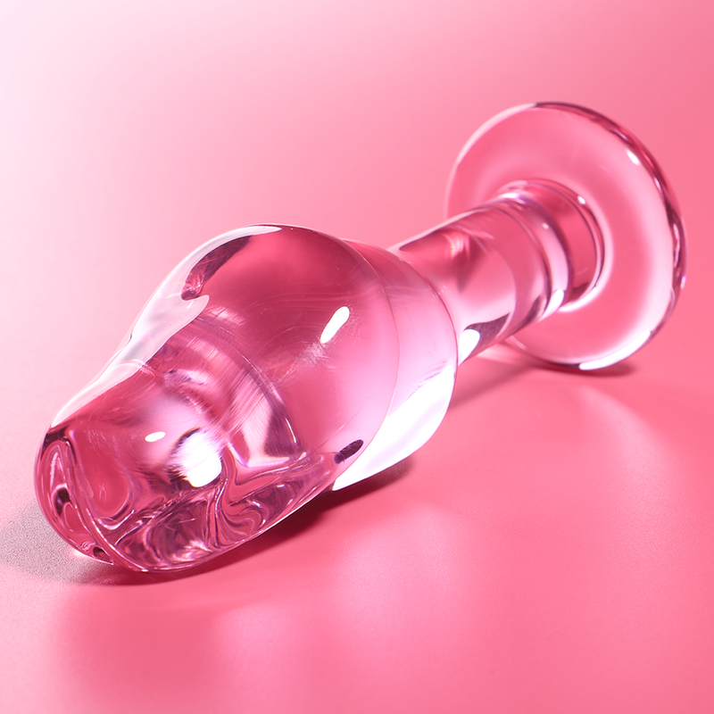 NEBULA SERIES BY IBIZA - MODEL 6 ANAL PLUG BOROSILICATE GLASS PINK 12.5 CM -O- 4 CM - Image 2