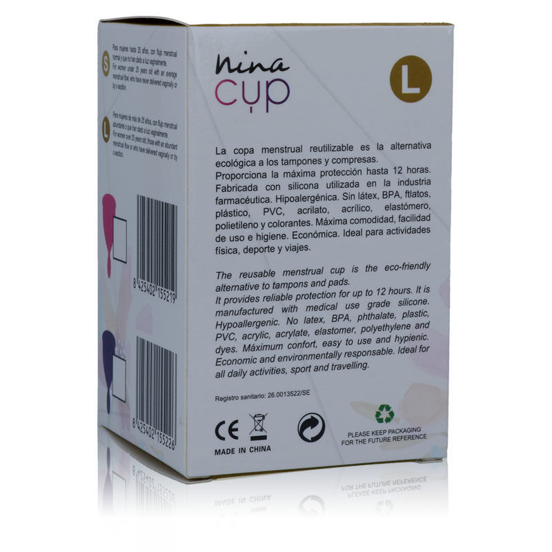 Nina Kikí - Coupe Menstruelle Rose - Taille L - Image 5