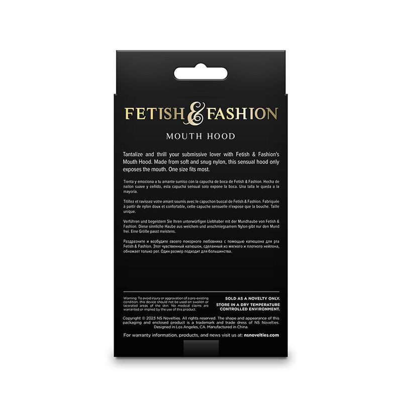 Ns Novelties - Fetish & Fashion Mouth Hood Nylon White - Image 3