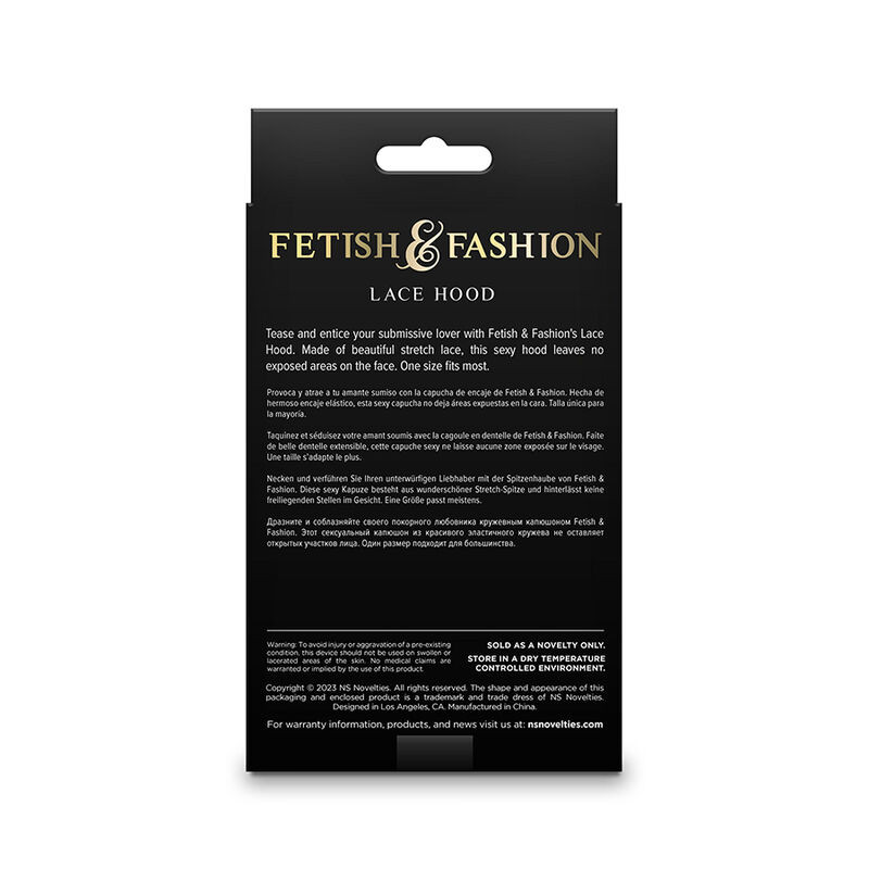 Ns Novelties - Fetish & Fashion Lace Hood White - Image 2