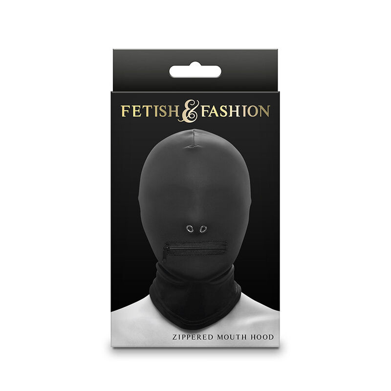 Ns Novelties - Fetish & Fashion Closed Zippered Mouth Hood Nylon Black - Image 2