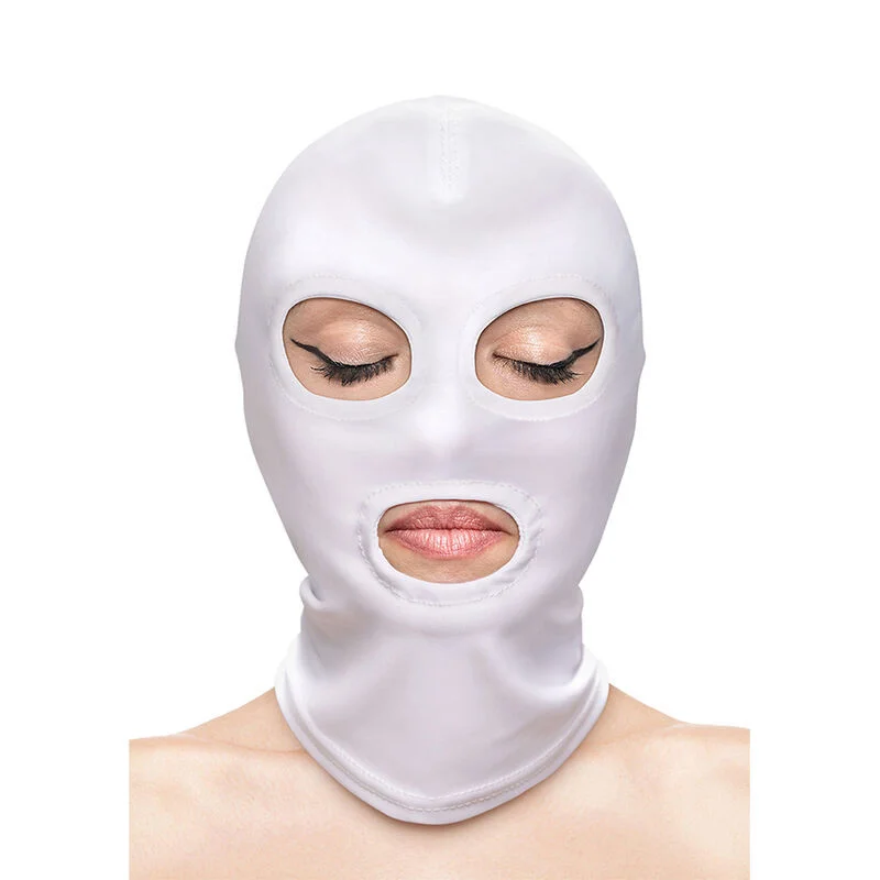 Ns Novelties - Fetish & Fashion Eyes And Mouth Hood Nylon White