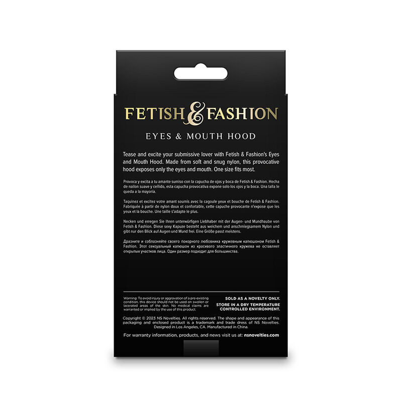 Ns Novelties - Fetish & Fashion Eyes And Mouth Hood Nylon White - Image 2