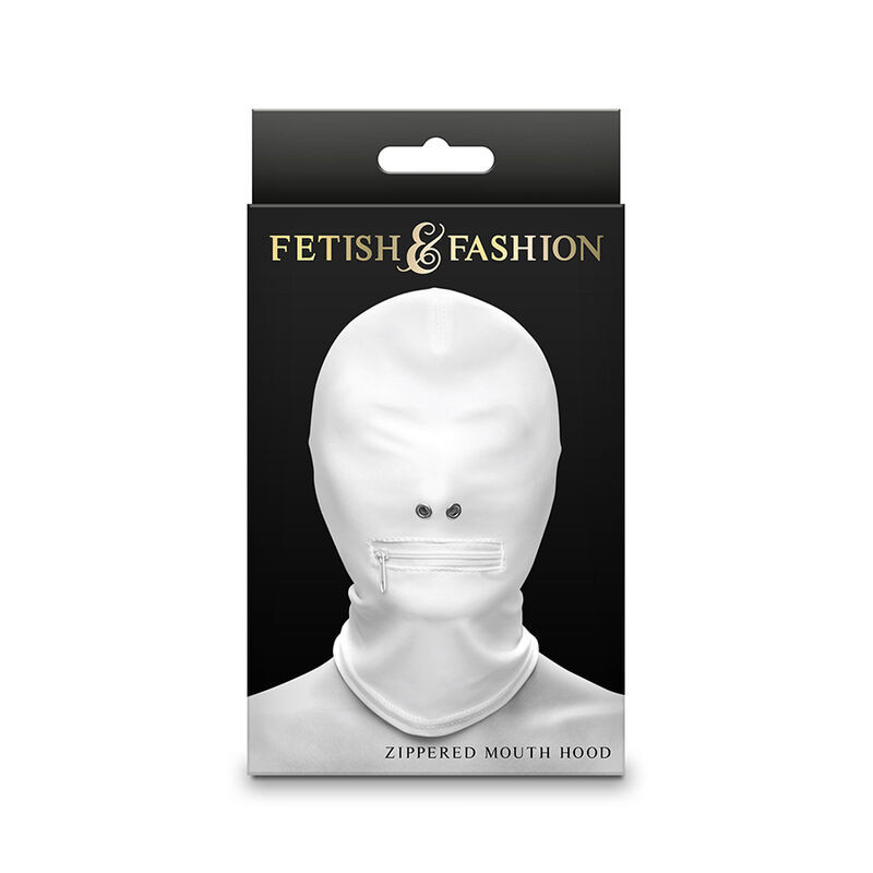Ns Novelties - Fetish & Fashion Closed Zippered Mouth Hood Nylon White - Image 2