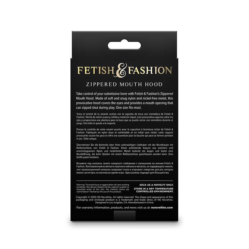 Ns Novelties - Fetish & Fashion Closed Zippered Mouth Hood Nylon White - Image 3