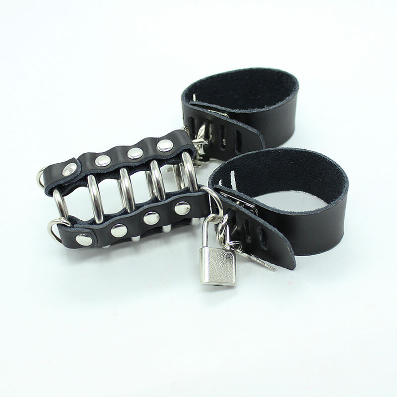OHMAMA FETISH - PENIS CAGE WITH METAL RINGS AND LEATHER STRAPS - Image 3