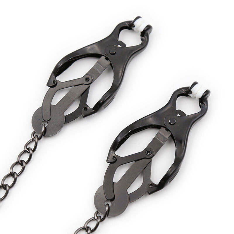 Ohmama Fetish - Japanese Nipple Clamps With Black Chain - Image 3