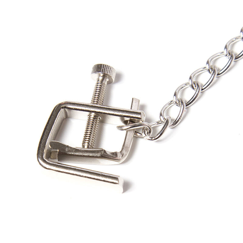 Ohmama Fetish - Metal Screw Clamps With Chain - Image 2