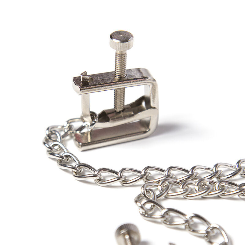 Ohmama Fetish - Metal Screw Clamps With Chain - Image 3