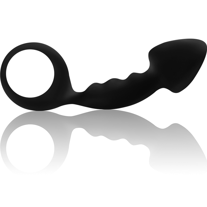 OHMAMA - RIBBED ANAL PLUG WITH RING - Image 2