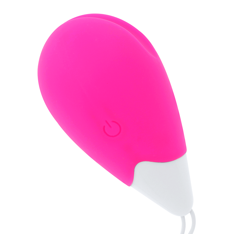 OHMAMA - TEXTURED VIBRATING EGG 10 MODES PINK AND WHITE - Image 3