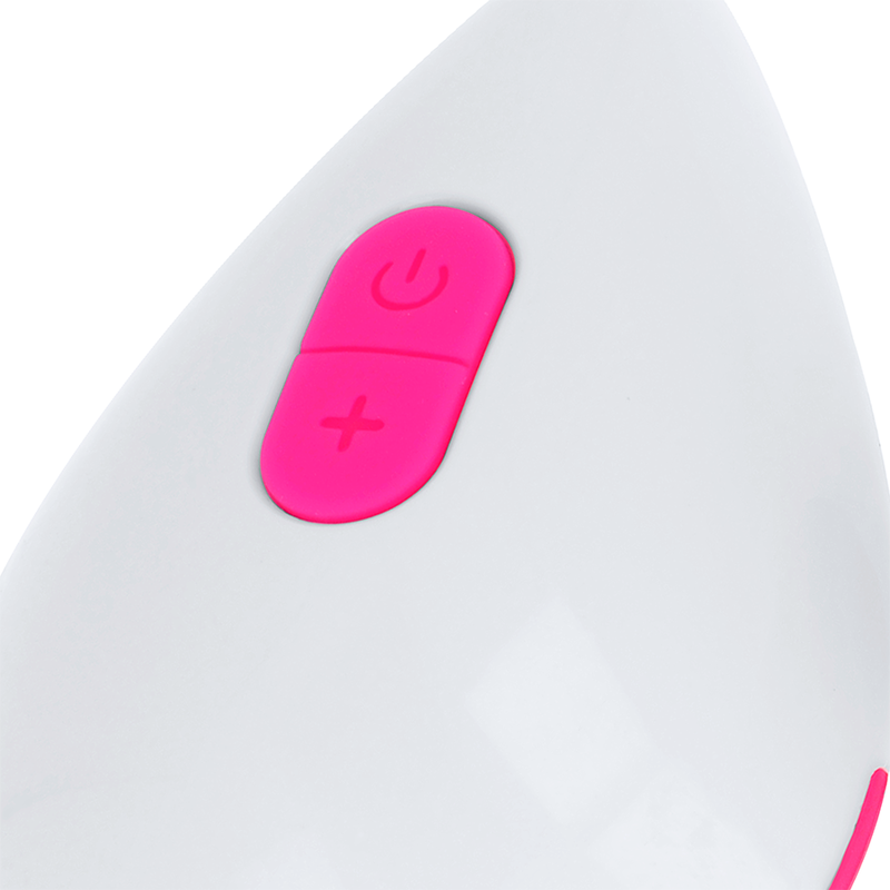 OHMAMA - TEXTURED VIBRATING EGG 10 MODES PINK AND WHITE - Image 4