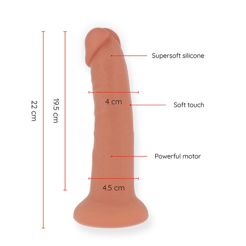 Oninder - Grand Gode Vibrateur Bogotá 9 Vitesses Naturel 22 Cm -O- 4,5 Cm - Application Gratuite - Image 4