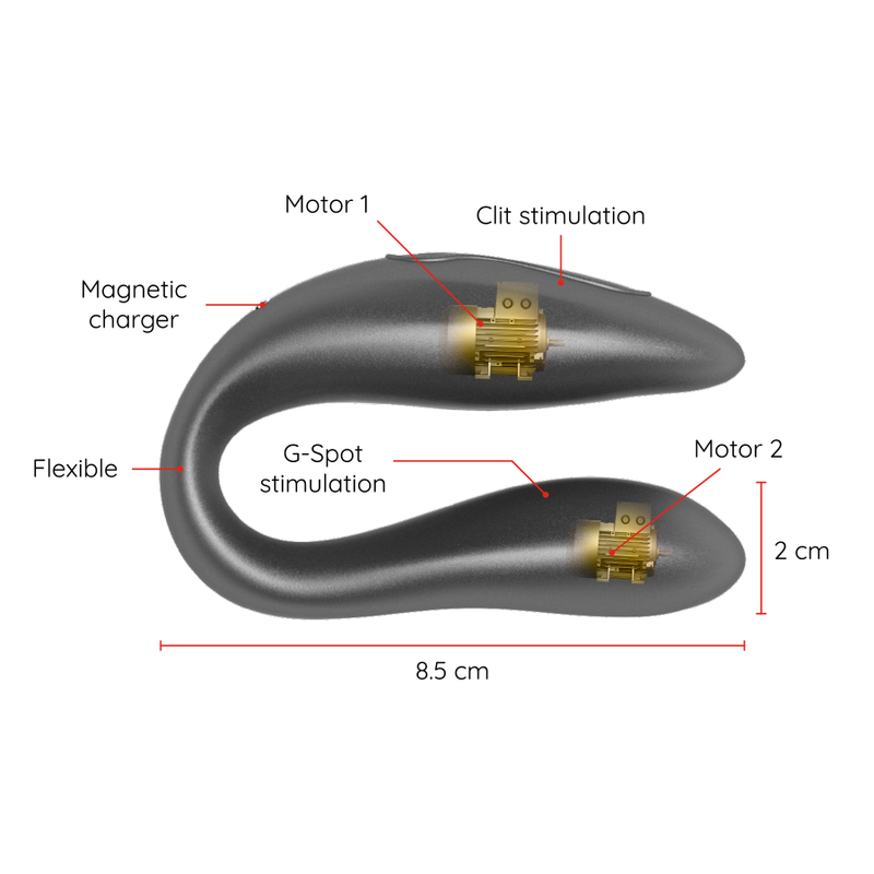 Oninder - Lisboa G-Spot & Clitoral Stimulateur Rose - Application Gratuite - Image 8
