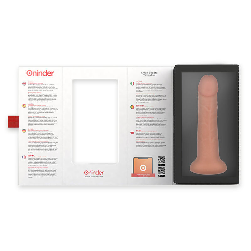 Oninder - Petit Gode Vibrateur Bogotá 9 Vitesses Naturel 17.5 Cm -O- 4 Cm - Application Gratuite - Image 5