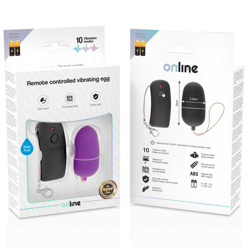 ONLINE - REMOTE CONTROLLED VIBRATING EGG PURPLE - Image 4