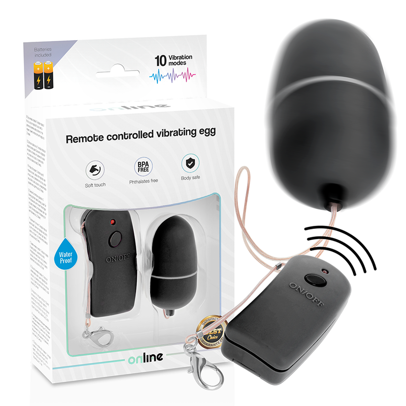 Online - Oeuf Vibrant Avec Télécommande Noire - Image 3
