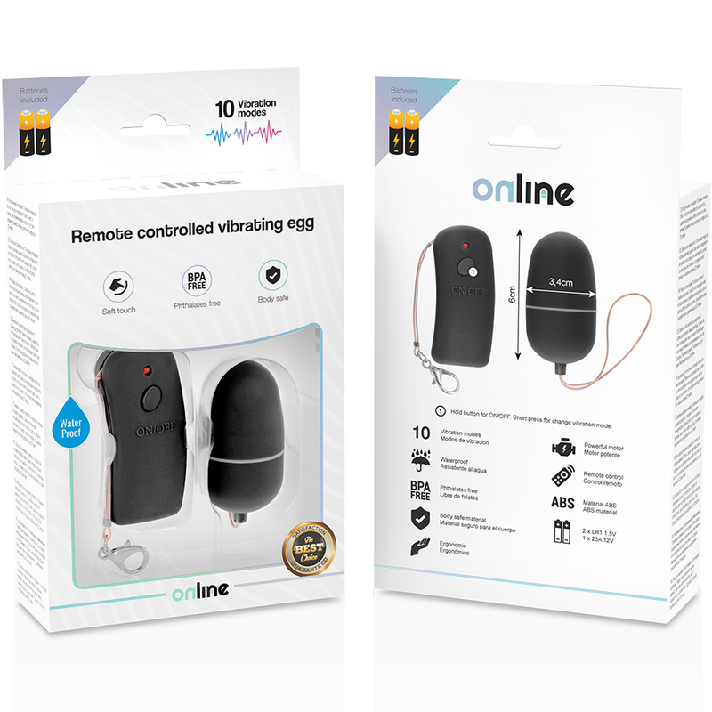 Online - Oeuf Vibrant Avec Télécommande Noire - Image 4