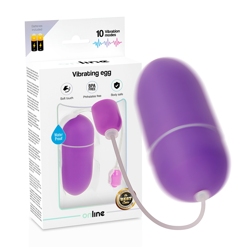 ONLINE - WATERPROOF VIBRATING EGG PURPLE - Image 2