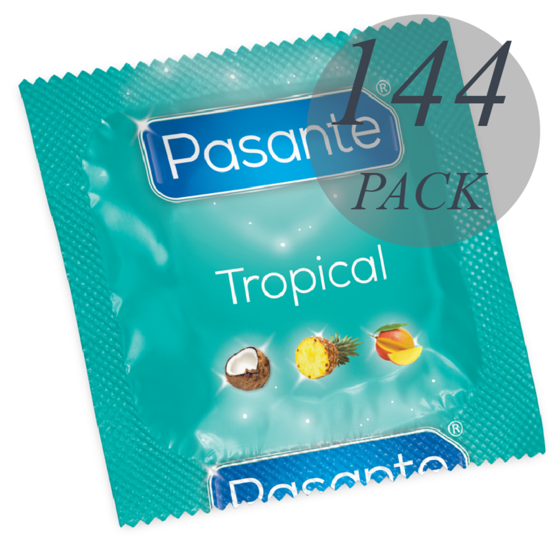PASANTE - CONDOMS TROPICAL FLAVORS 144 UNITS - Image 2