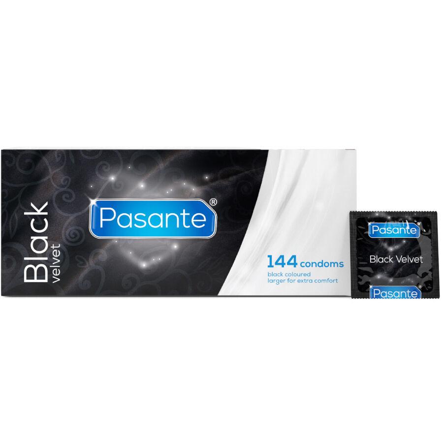 PASANTE - BLACK VELVET CONDOMS BOX 144 UNITS - Image 2