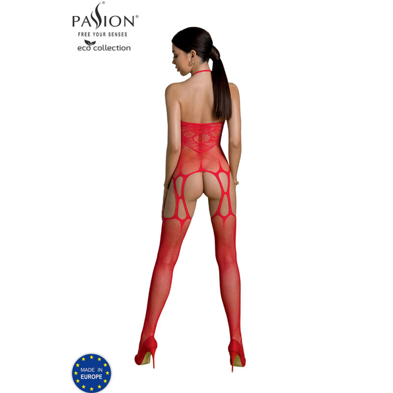Passion - Bodystocking Eco Collection Eco Bs002 Rouge - Image 2