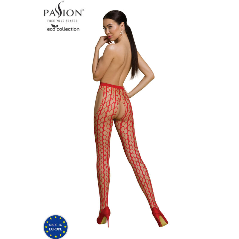 Passion - Bodystocking Eco Collection Eco S007 Rouge - Image 2