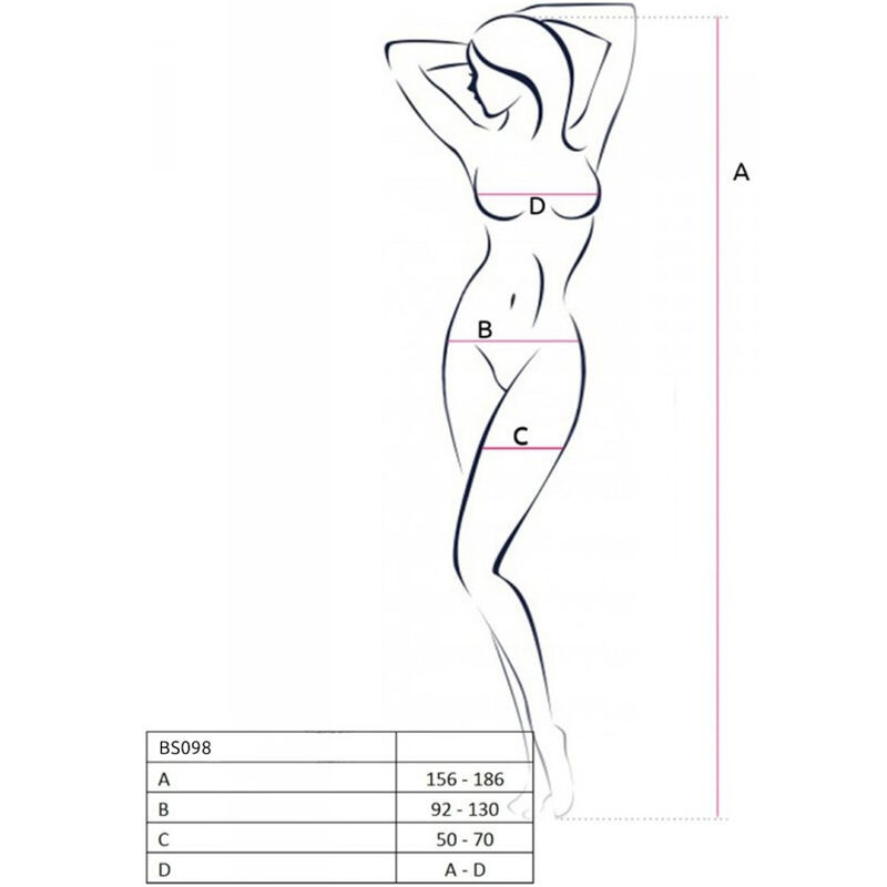 Passion - Bs098 Bodystocking Noir Taille Unique - Image 10