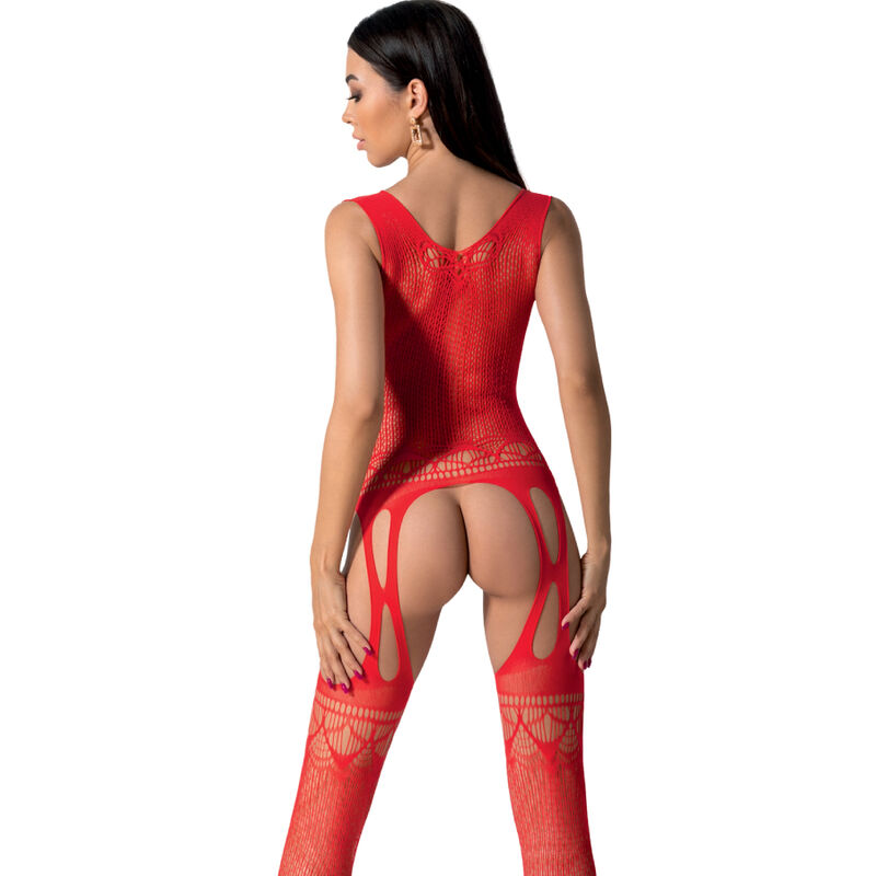 Passion - Bs099 Bodystocking Rouge Taille Unique - Image 2