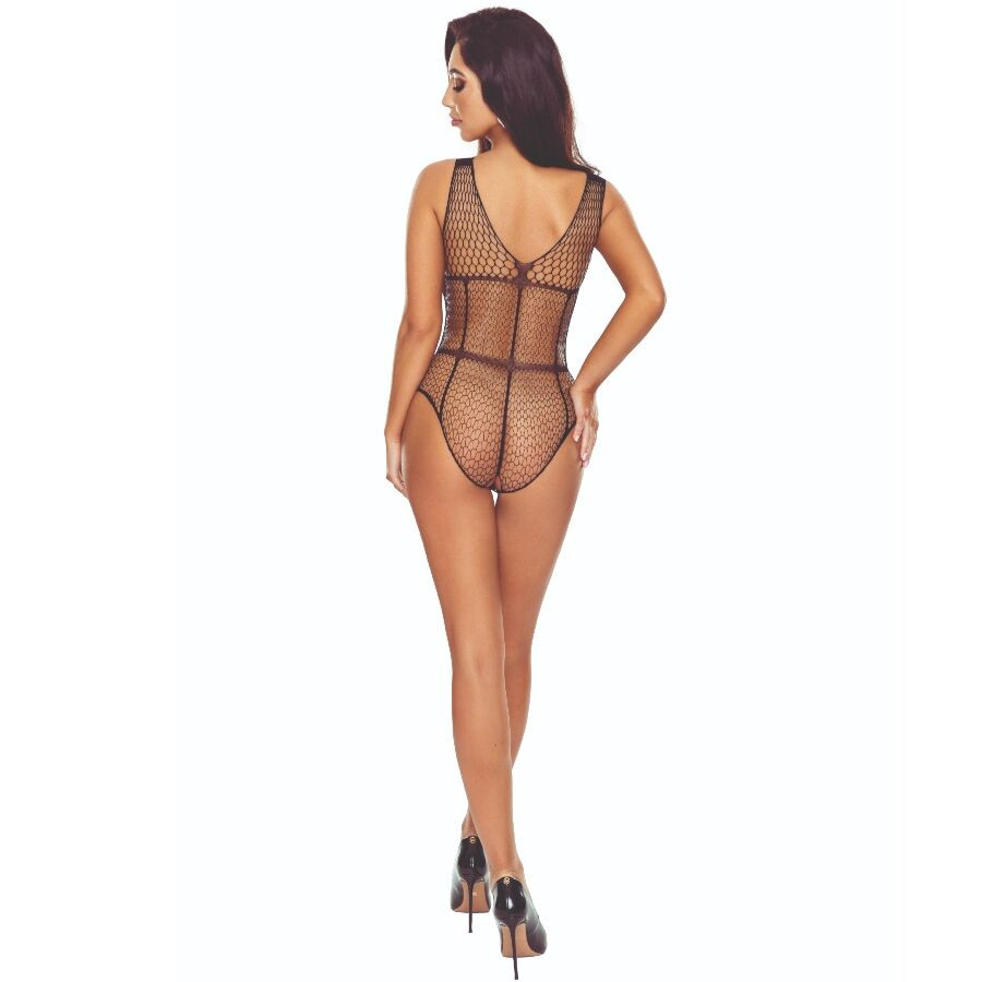 Passion - Bs114 Bodystocking Noir Grille - Image 2
