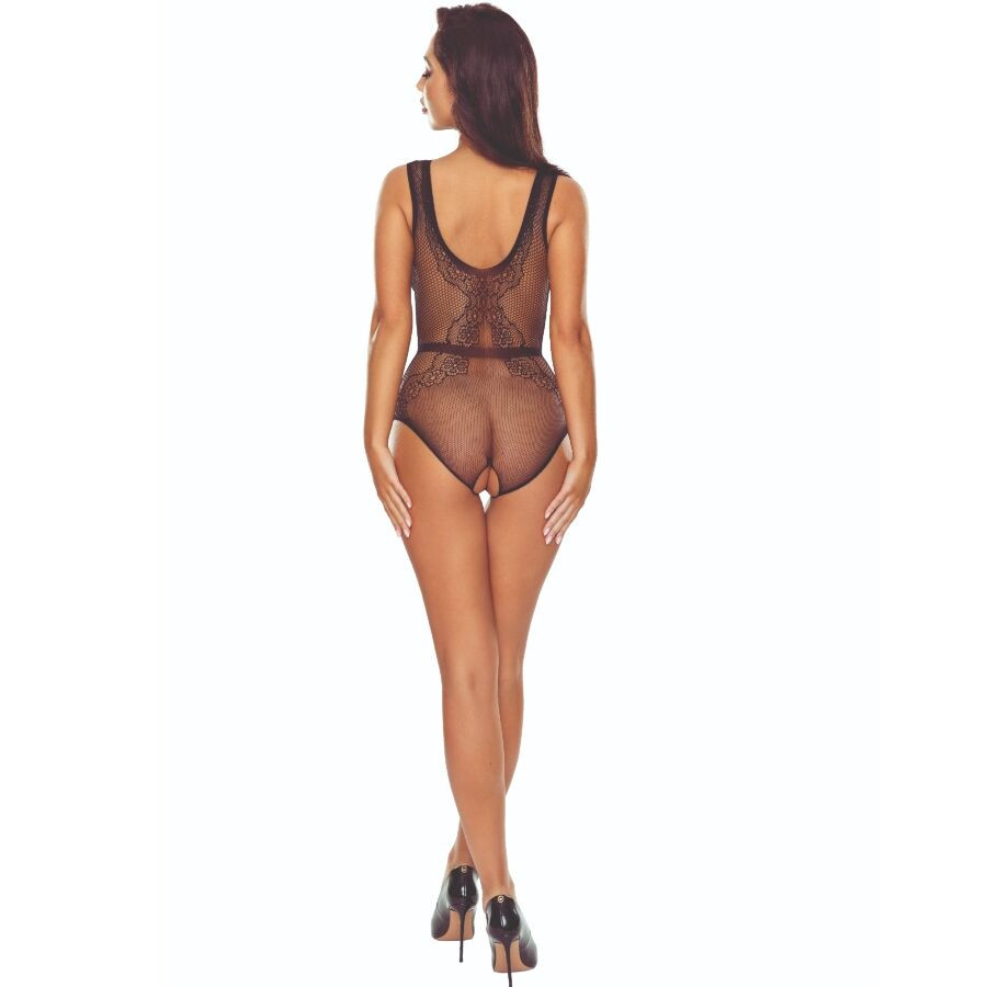 Passion - Bs115 Bodystocking Noir Grille - Image 2