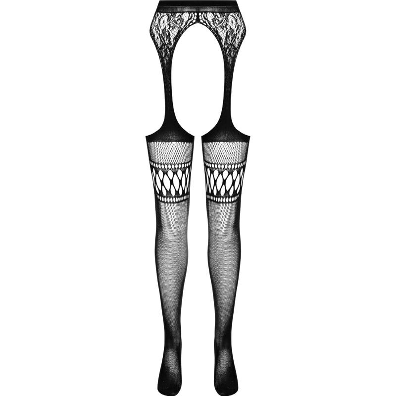 Passion - Collant Noir Avec Jarretière S026 Taille Unique - Image 5