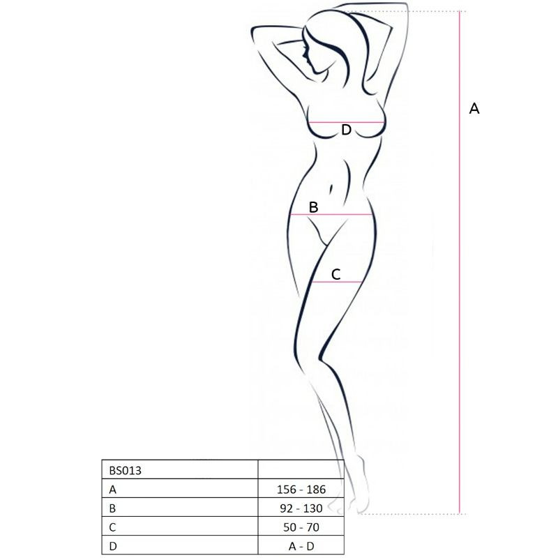 PASSION - FEMME BS013 BODYSTOCKING BLANC TAILLE UNIQUE - Image 2