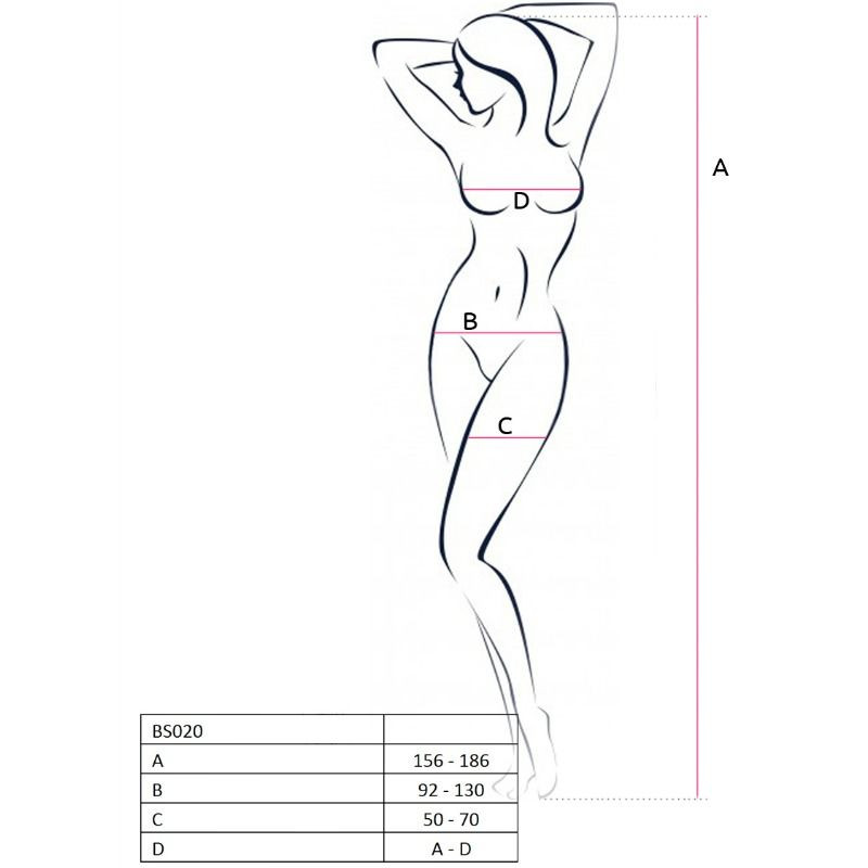 Passion - Femme Bs020 Bodystocking Blanc Taille Unique - Image 2