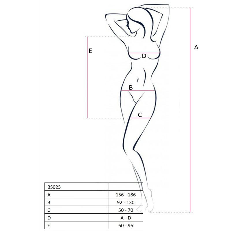 Passion - Femme Bs025 Bodystocking Noir Style Robe Taille Unique - Image 2