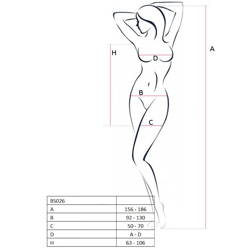 Passion - Femme Bs026 Bodystocking Style Robe Noir Taille Unique - Image 2